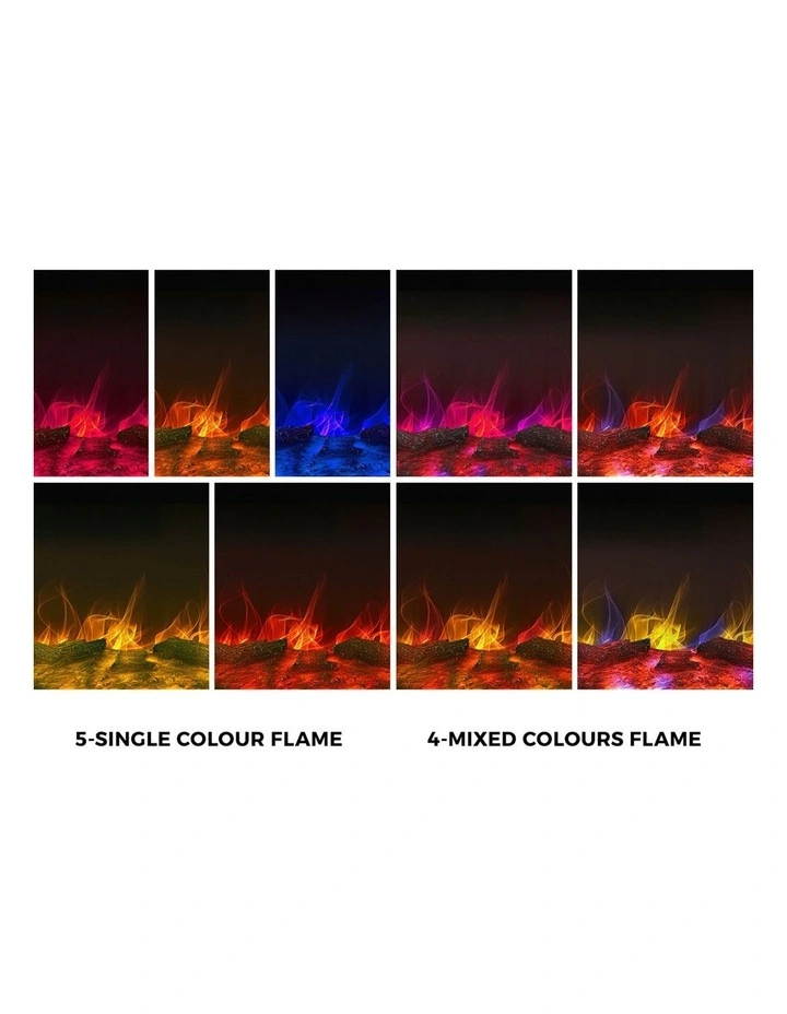 Vevare Electric Fireplace Heater Wall Mounted 3D Flame Effect Indoor 2000W image 7