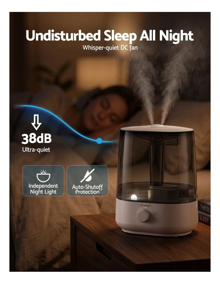 Devanti Ultrasonic Humidifier Aroma Diffuser Top Fill Quiet Bedroom 6L image 5