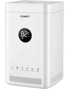 Devanti Ultrasonic Humidifier Air Purifier Top Fill Auto Humidity 3.5L White