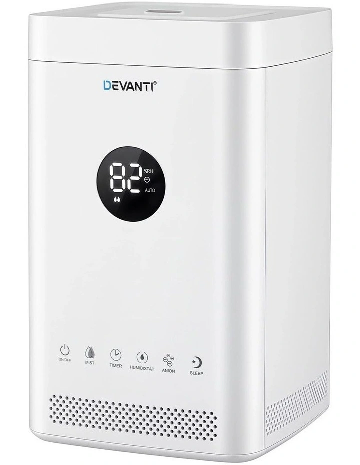 Devanti Ultrasonic Humidifier Air Purifier Top Fill Auto Humidity 3.5L White image 1