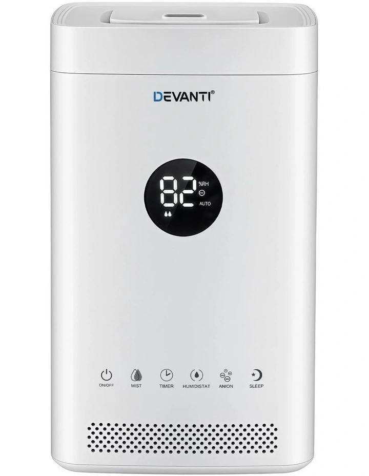 Devanti Ultrasonic Humidifier Air Purifier Top Fill Auto Humidity 3.5L White image 3