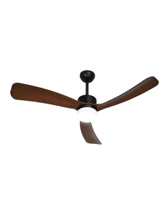 Vevare 132cm Ceiling Fan With Light DC Motor 5 Speed Fans Remote Control Walnut