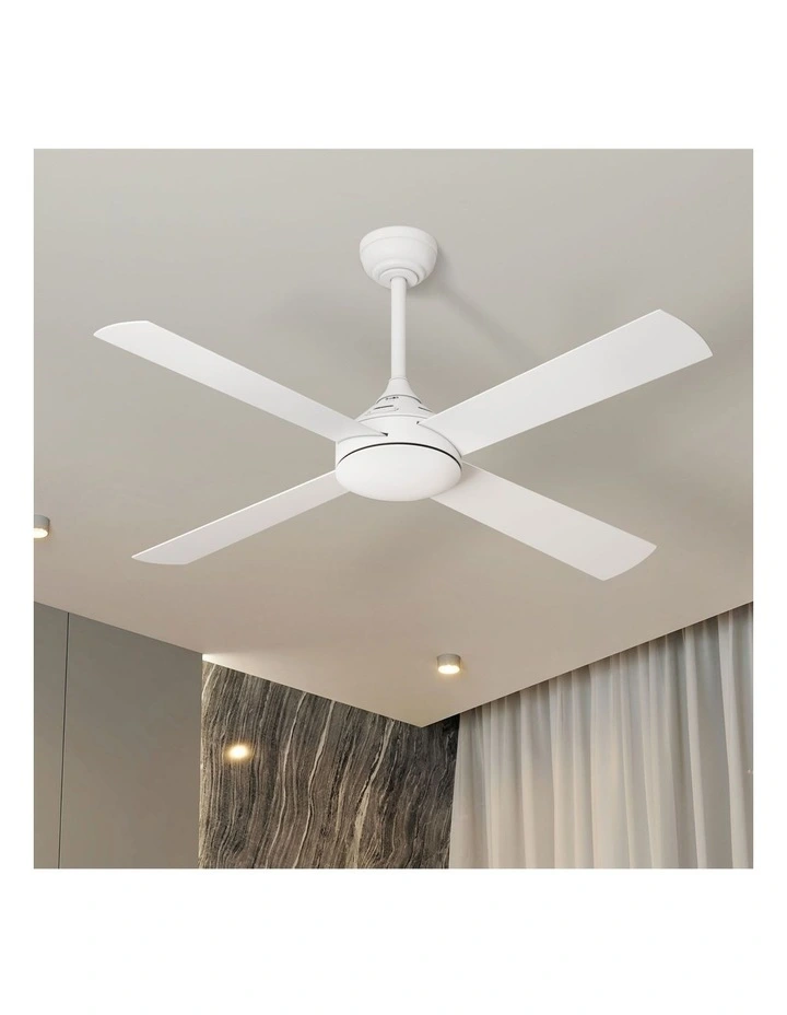 Vevare 132cm Ceiling Fan AC Motor with Remote Control Timer 4 Blades Fans White image 4