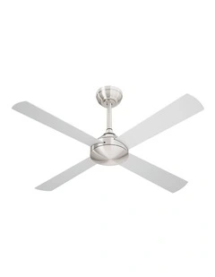 Vevare 132cm Ceiling Fan AC Motor with Remote Control Timer 4 Blades Fans Silver