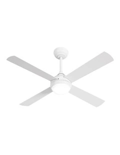 Vevare 132cm Ceiling Fan AC Motor With Light Remote Control Fans 4 Blades White