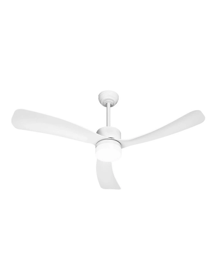 Vevare 132cm Ceiling Fan With LED Light DC Motor 5 Speed Fans Remote Control White image 1