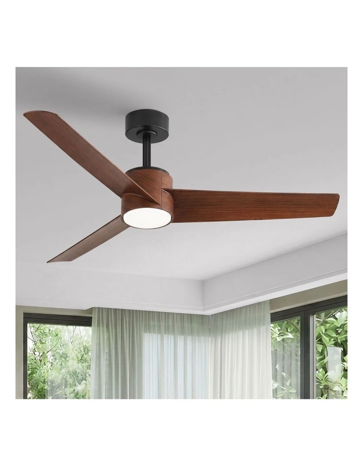 Vevare 132cm Ceiling Fan With Light DC Motor 5 Speed Remote Control Timer Walnut image 4