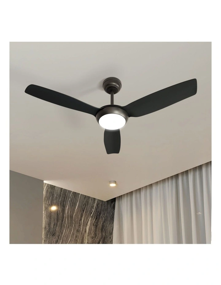 Vevare 132cm Ceiling Fan DC Motor With Light Remote Control 5 Speed Fans Black image 4