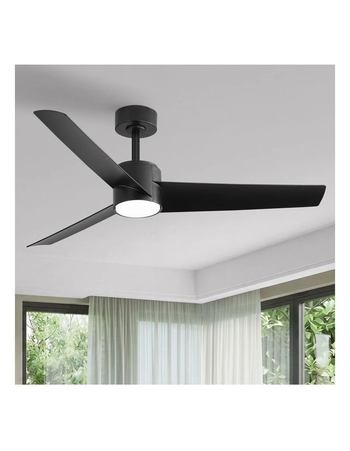 Vevare 132cm Ceiling Fan With Light DC Motor 5 Speed Remote Control Timer Black image 4