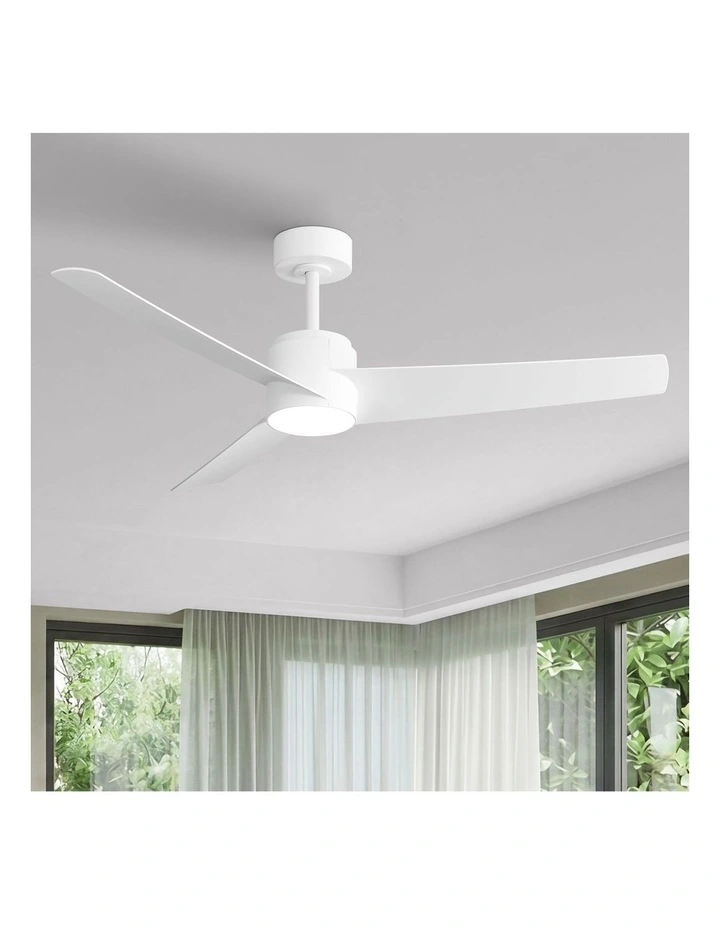 Vevare 132cm Ceiling Fan With Light DC Motor 5 Speed Remote Control Timer White image 4