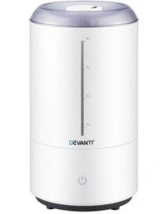 Devanti Ultrasonic Humidifier Aroma Diffuser Top Fill Quiet Bedroom 4L White