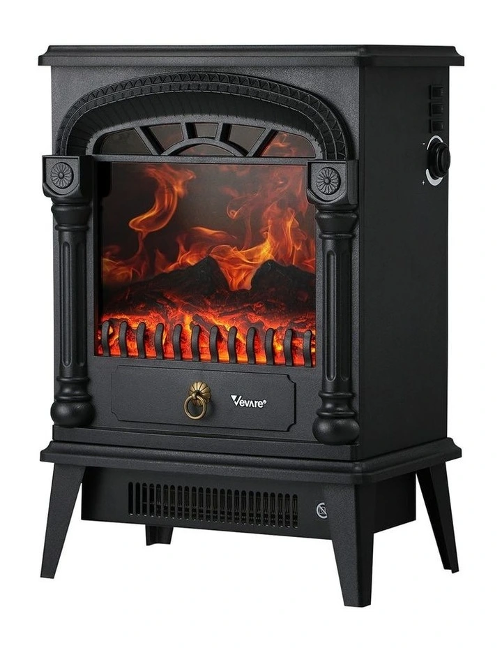 Vevare Electric Fireplace Heater Freestanding Indoor 3D Flame Effect 2000W image 1