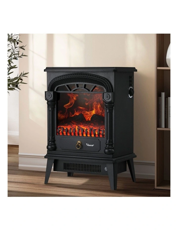 Vevare Electric Fireplace Heater Freestanding Indoor 3D Flame Effect 2000W image 4