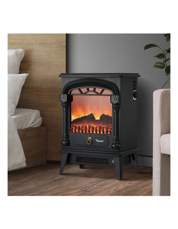Vevare Electric Fireplace Heater Freestanding Indoor 3D Flame Effect 2000W image 5