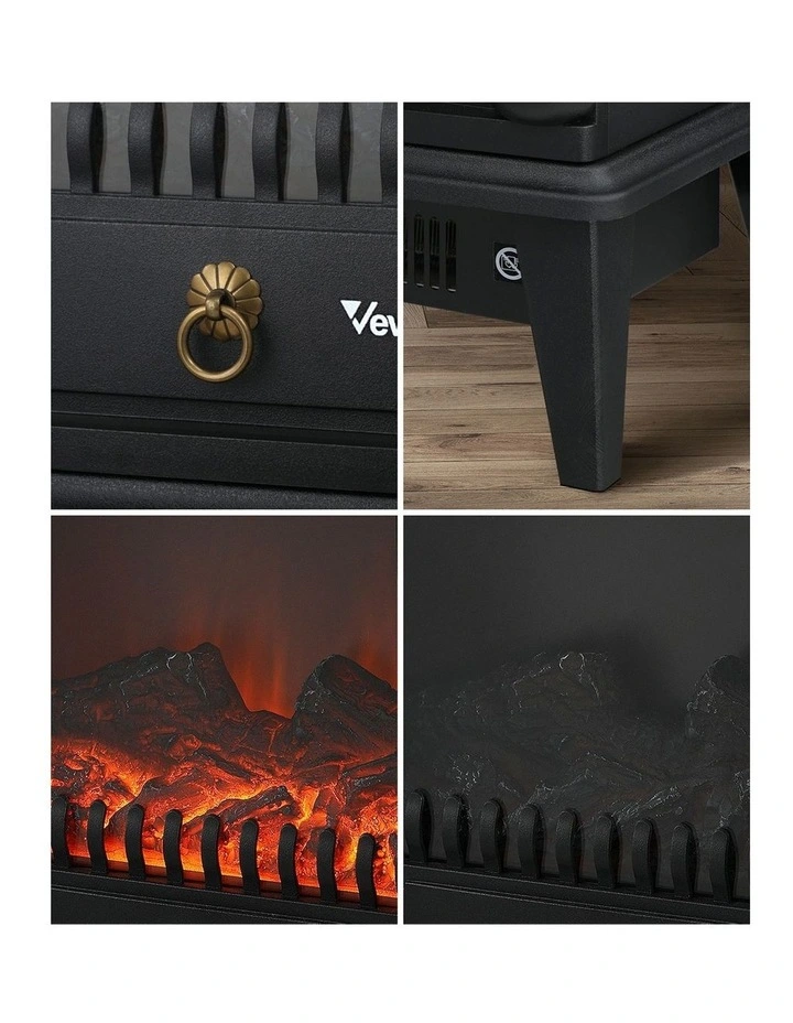 Vevare Electric Fireplace Heater Freestanding Indoor 3D Flame Effect 2000W image 7