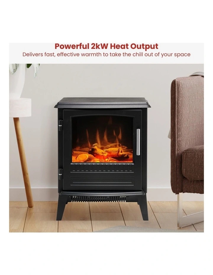Dimplex 2kW Electric Fan Heater Bari Portable Stove Fireplace Style image 6