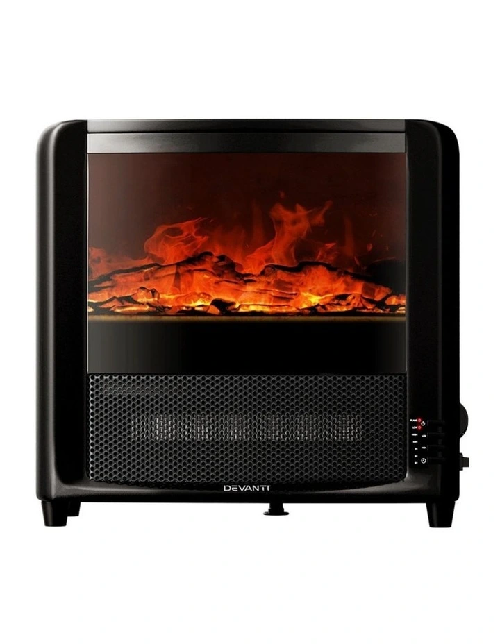 Devanti Electric Fireplace Fire Heaters 2000W image 1