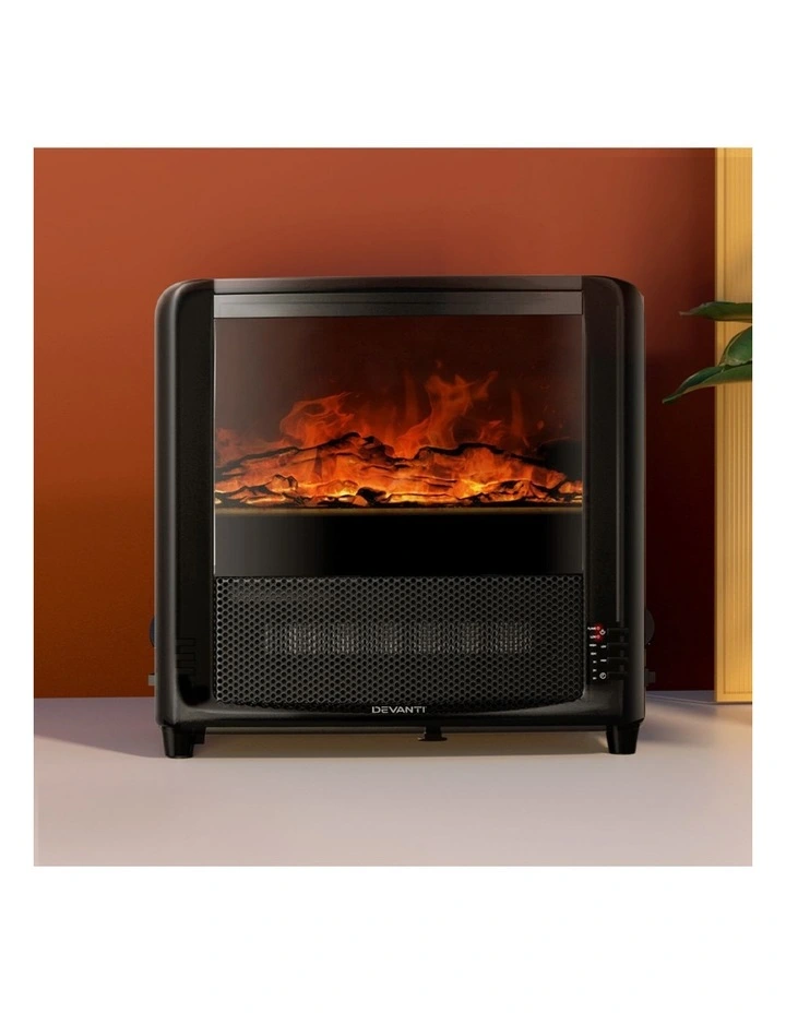 Devanti Electric Fireplace Fire Heaters 2000W image 3