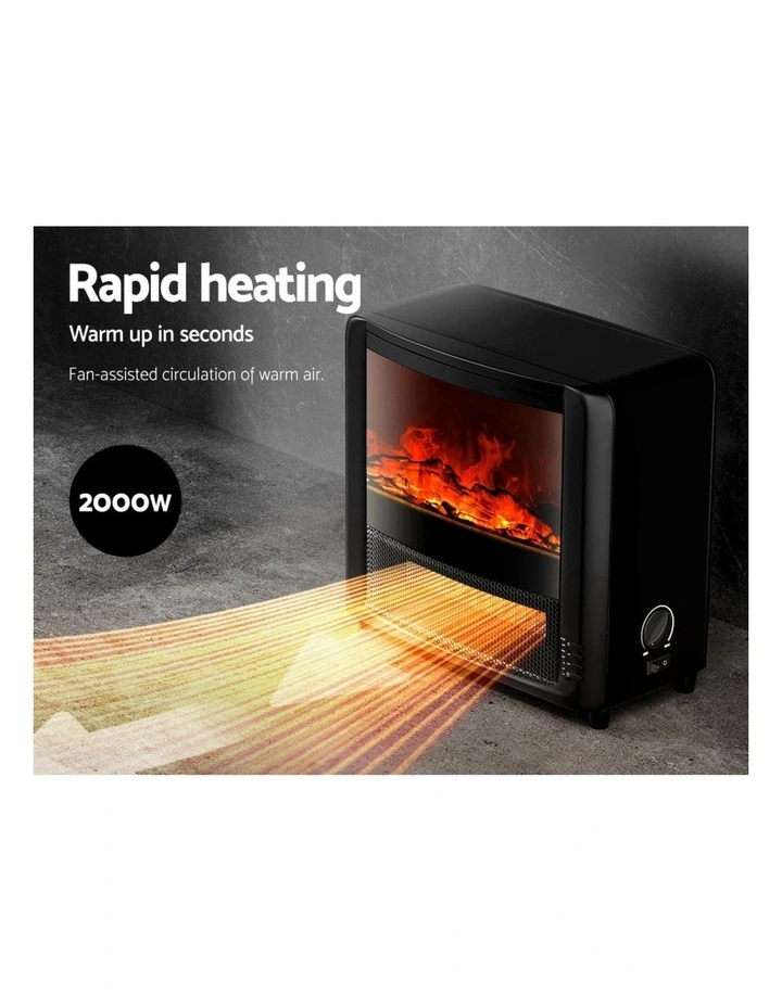 Devanti Electric Fireplace Fire Heaters 2000W image 5