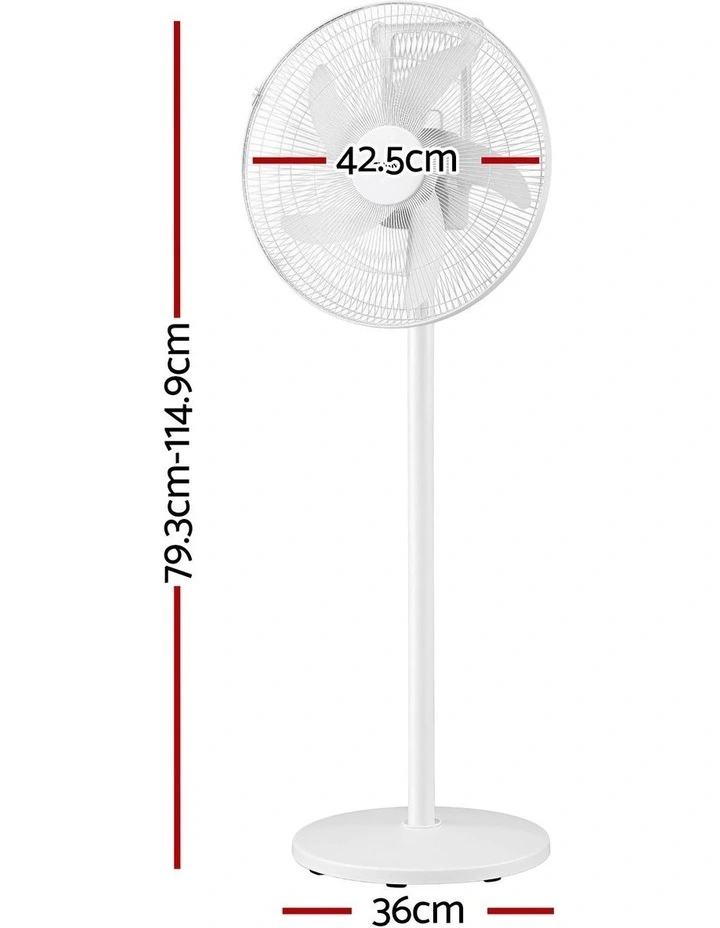 DEVANTI 16 5-in-1 Rechargeable Fan for Pedestal Table Floor Wall Ceiling image 2