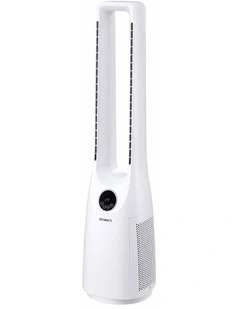 Devanti Bladeless Tower Fan 100cm 2-in-1 Cooling Airflow Purifying Remote