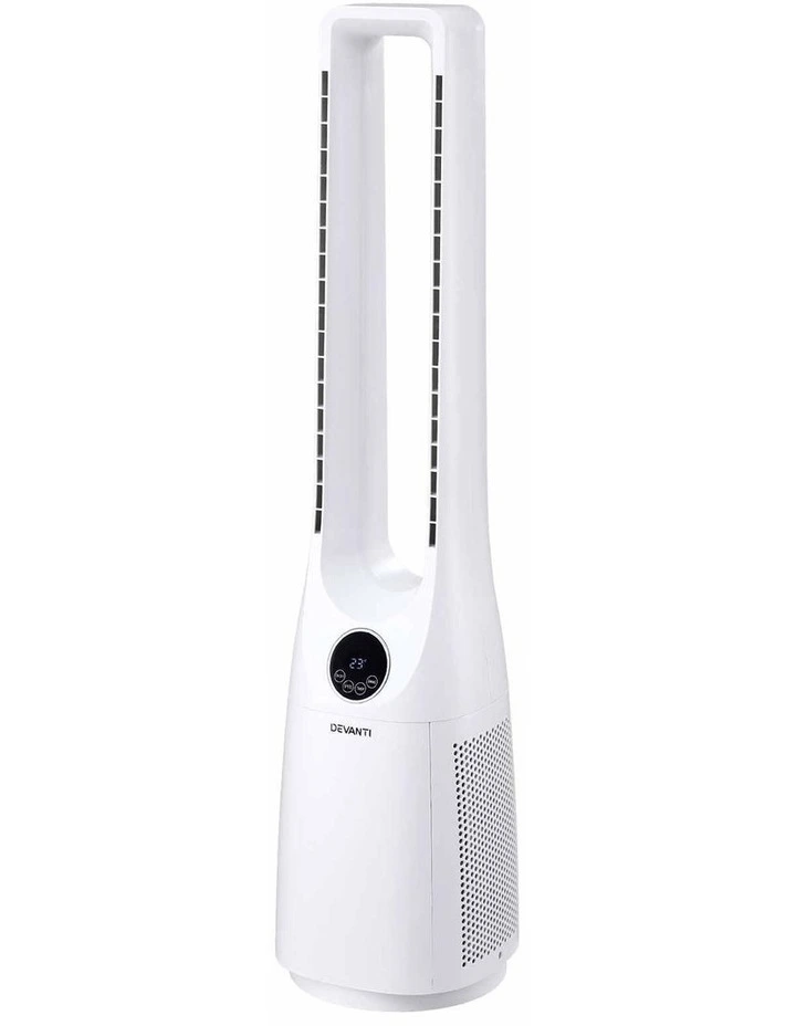 Devanti Bladeless Tower Fan 100cm 2-in-1 Cooling Airflow Purifying Remote image 1