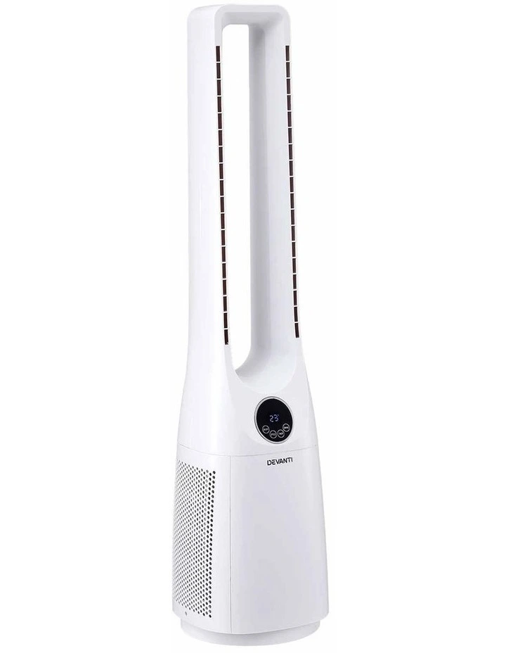 Devanti Bladeless Tower Fan 100cm 2-in-1 Cooling Airflow Purifying Remote image 3