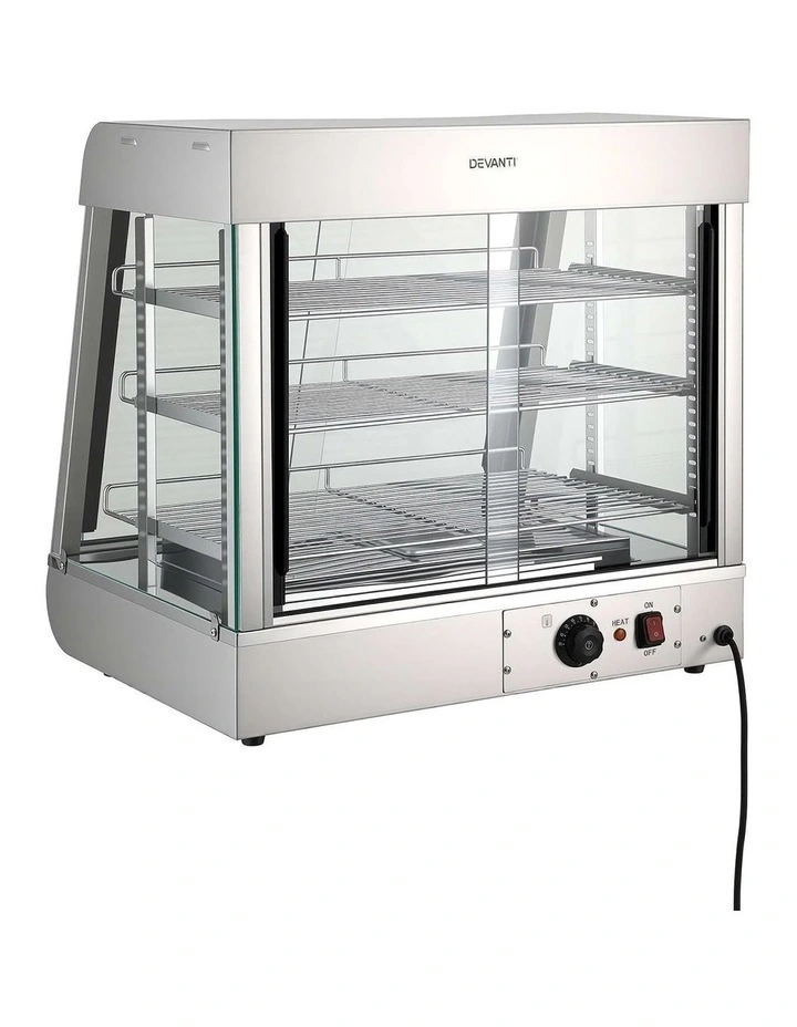 Devanti Commercial Food Warmer 1500W 3 Shelf Heated Display Cabinet image 3