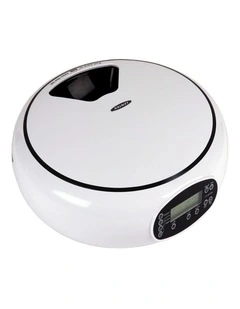 Programmable 5-Meal Pet Feeder in White