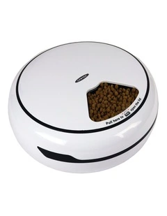 Programmable 5-Meal Pet Feeder in White