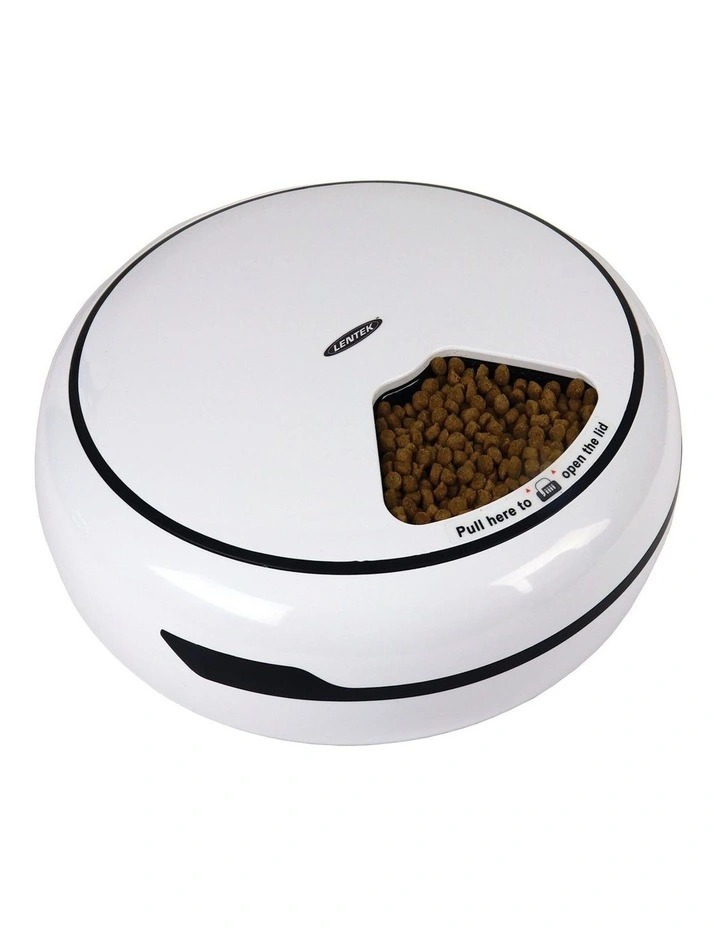 Programmable 5-Meal Pet Feeder in White image 1