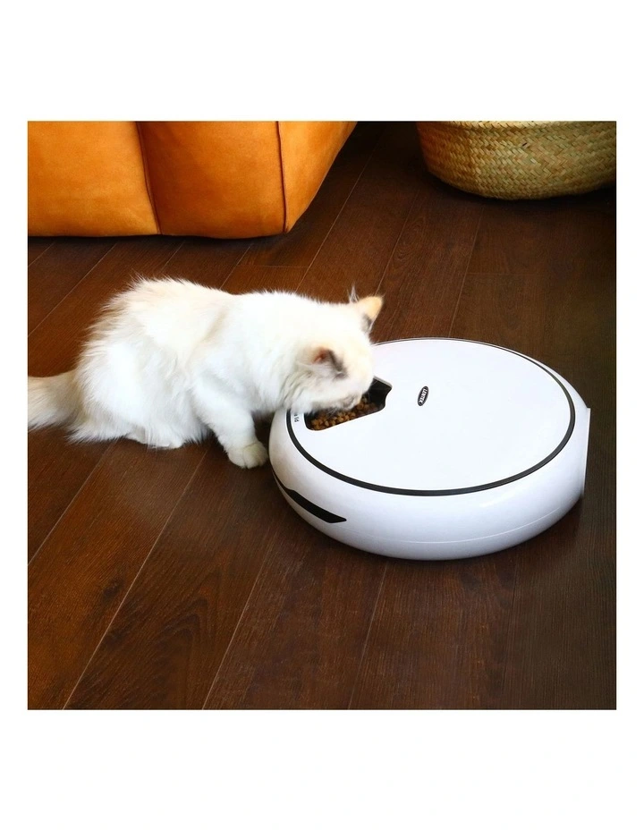 Programmable 5-Meal Pet Feeder in White image 2