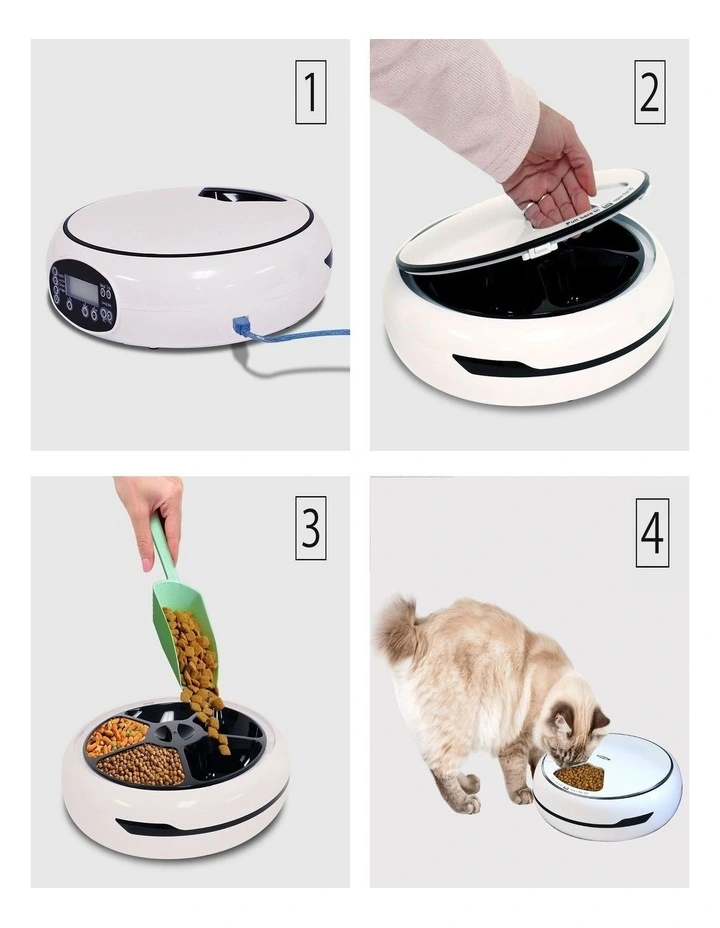 Programmable 5-Meal Pet Feeder in White image 3