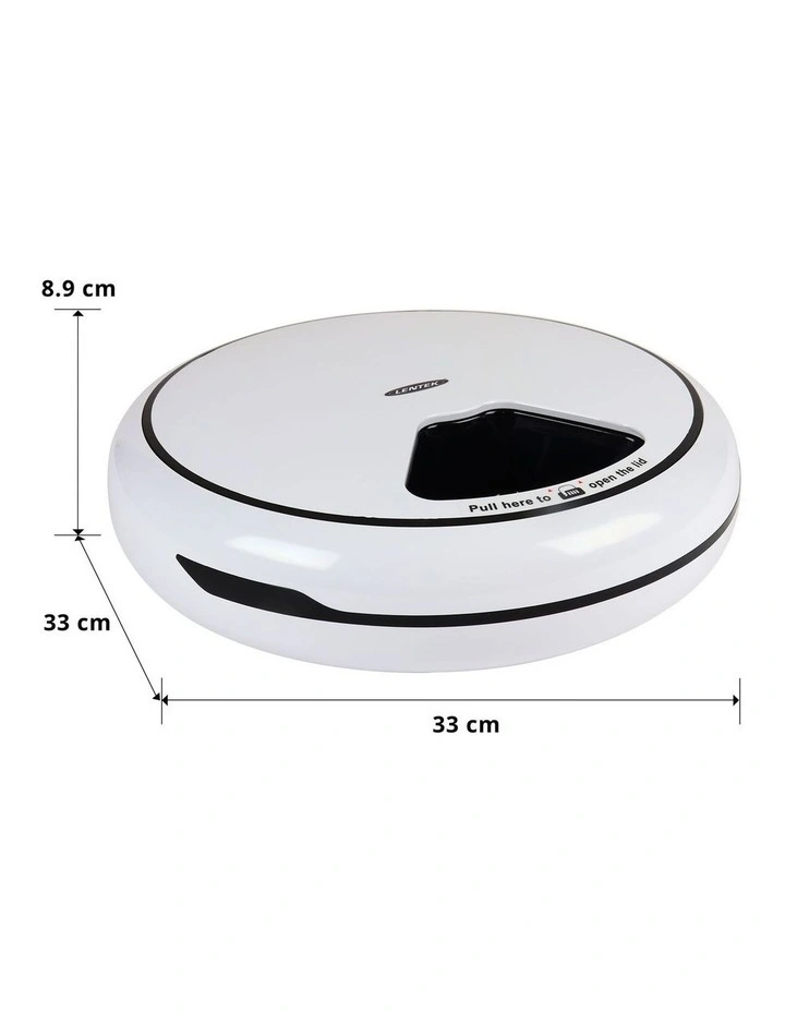 Programmable 5-Meal Pet Feeder in White image 7