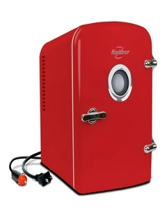 Retro Mini Fridge With Bluetooth Speaker 4L
