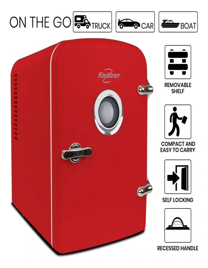 Retro Mini Fridge With Bluetooth Speaker 4L image 3