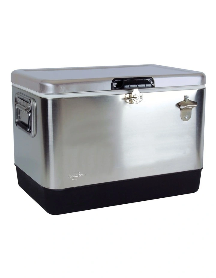 Stainless Steel Ice Chest Cool Box 51L in Grey image 1