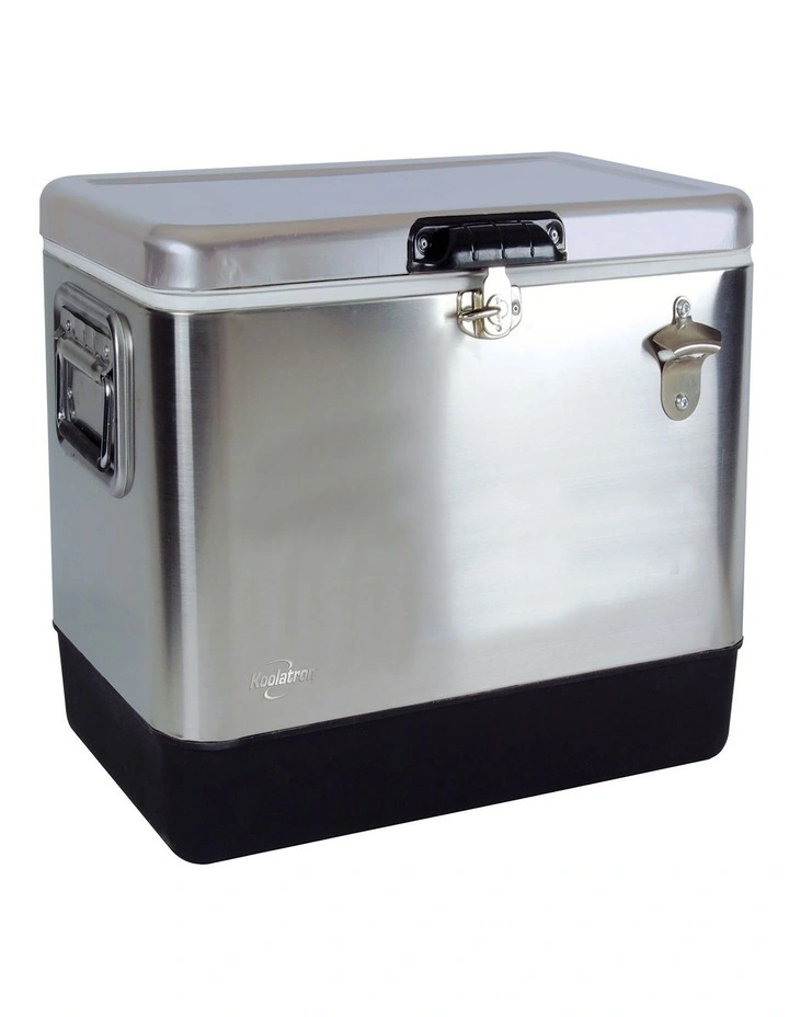 Stainless Steel Ice Chest Cool Box 51L in Grey image 1