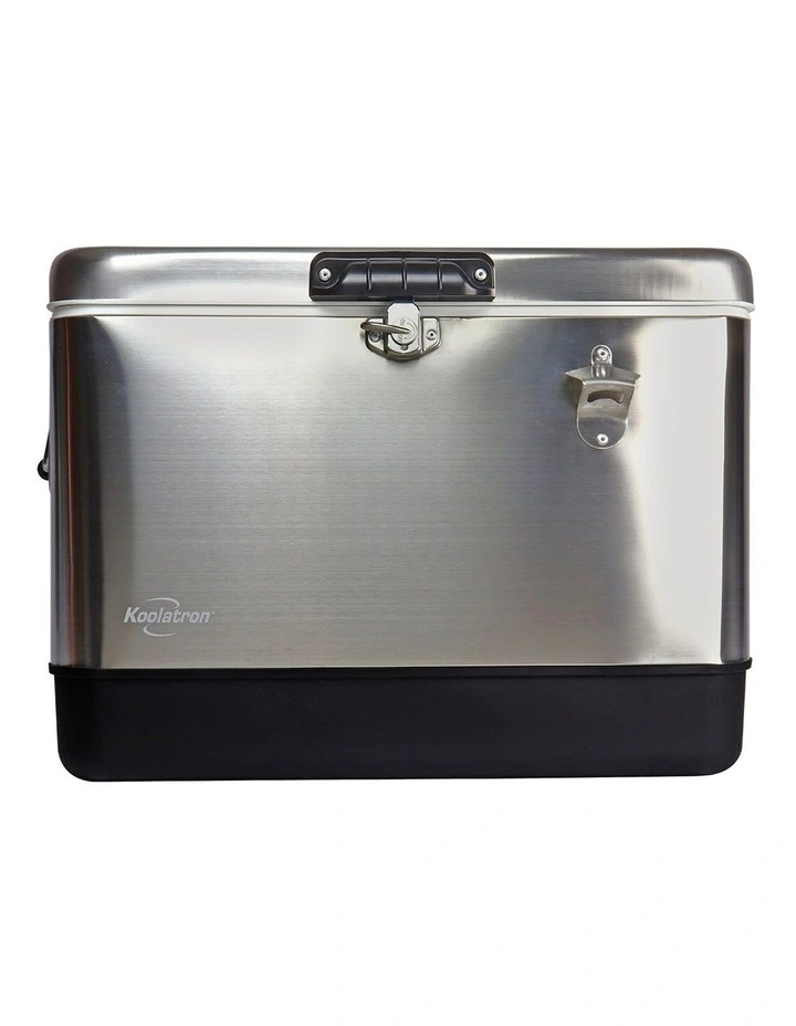 Stainless Steel Ice Chest Cool Box 51L in Grey image 5