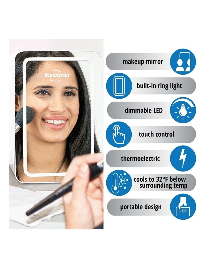 Cosmetics Fridge With LED Mirror 6L image 2