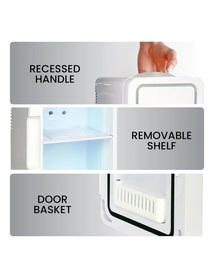 Cosmetics Fridge With LED Mirror 6L image 3