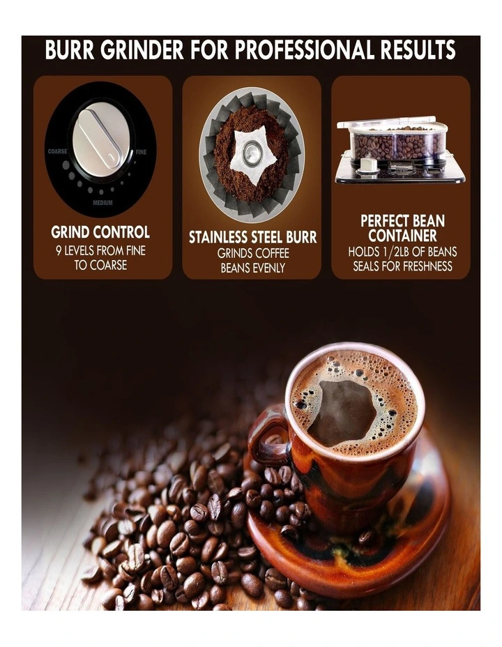 Elite Automatic Coffee Maker With Burr Grinder image 4