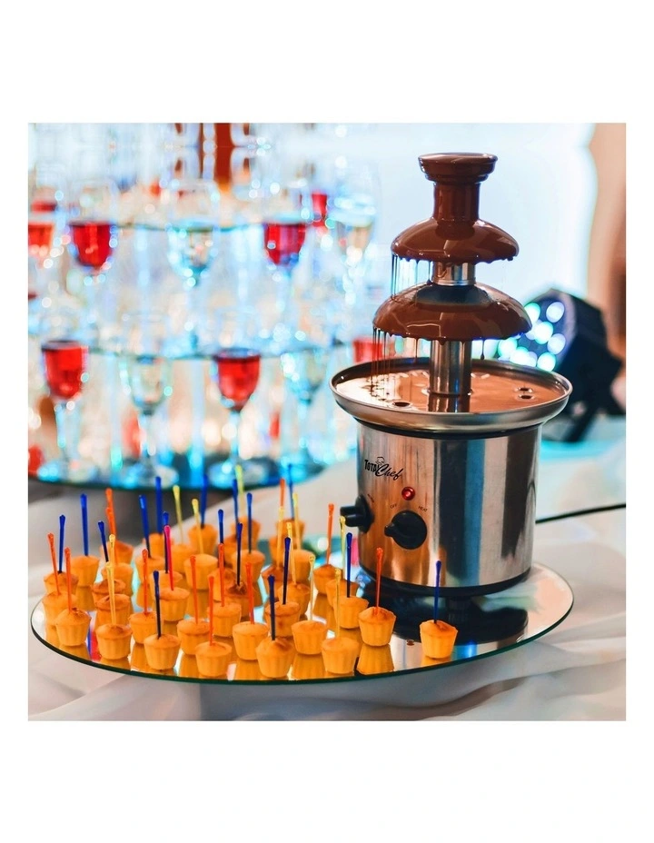 Stainless Steel 3 Tier Chocolate Fondue Fountain 680g image 2