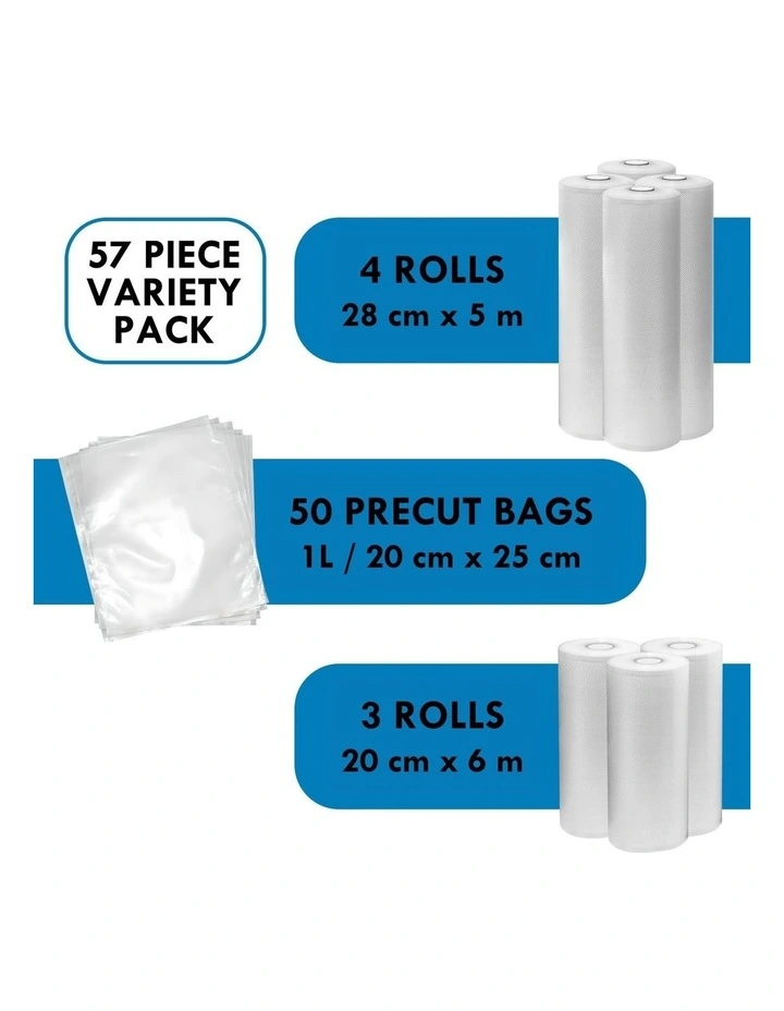 Vacuum Sealer Bag And Roll Pack of 57 Pieces image 4