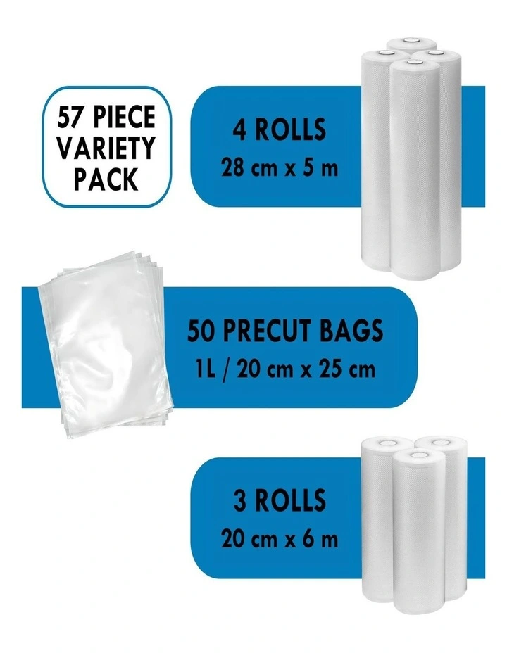 Vacuum Sealer Bag And Roll Pack of 57 Pieces image 4
