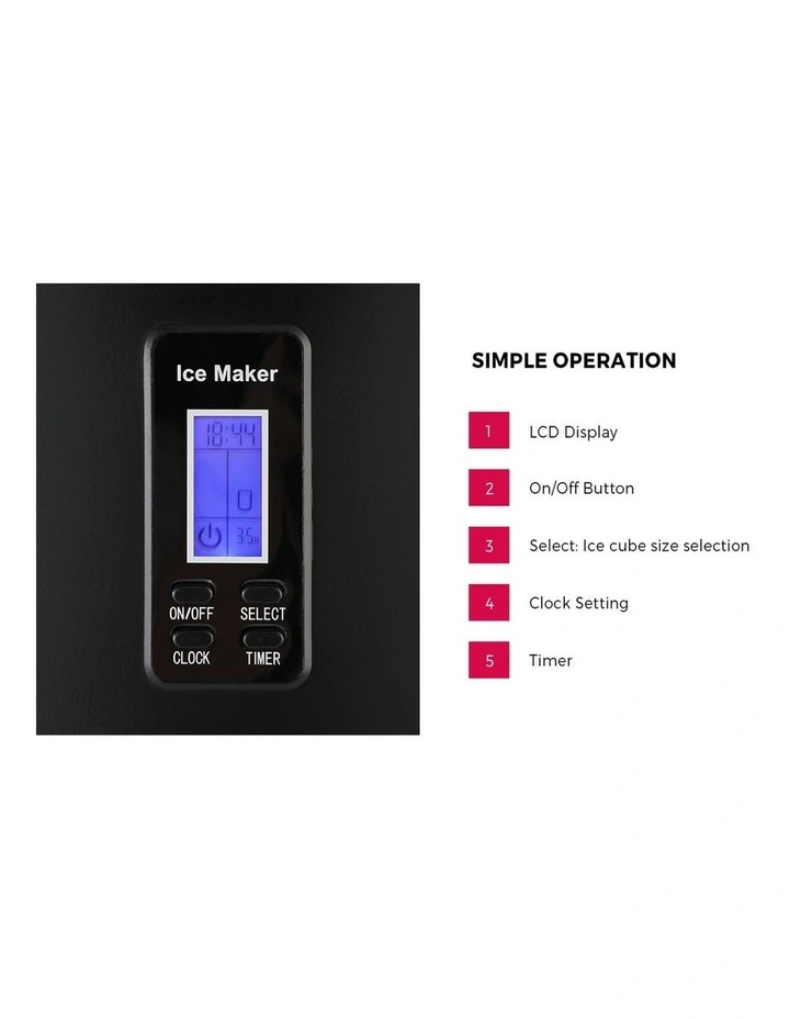 Portable Ice Maker Machine 3L in Black image 7