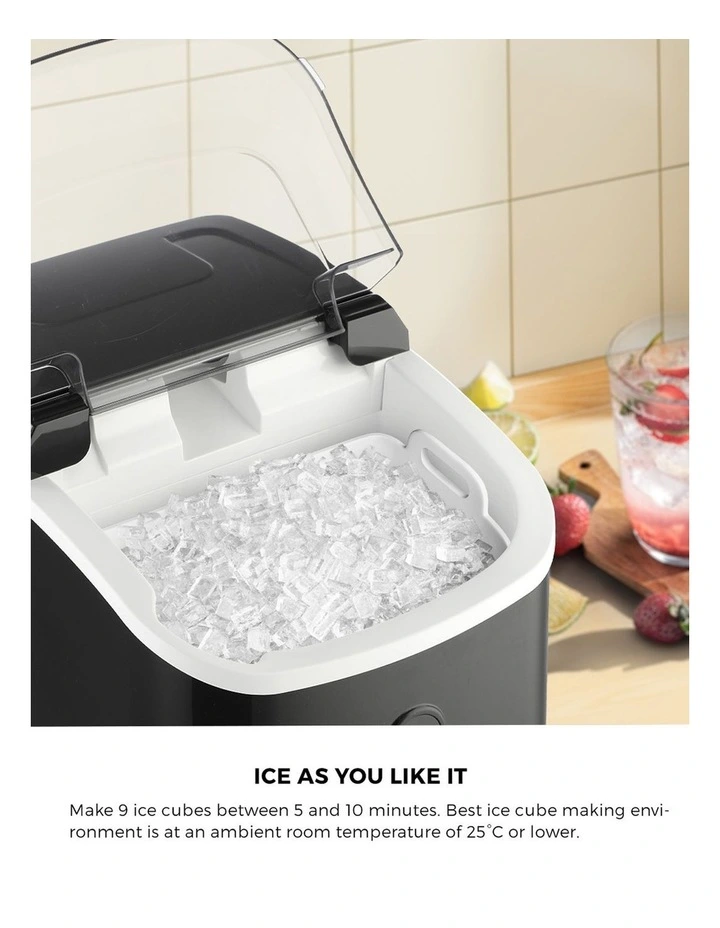 Nugget Ice Maker Portable Machine 15kg in Black image 6