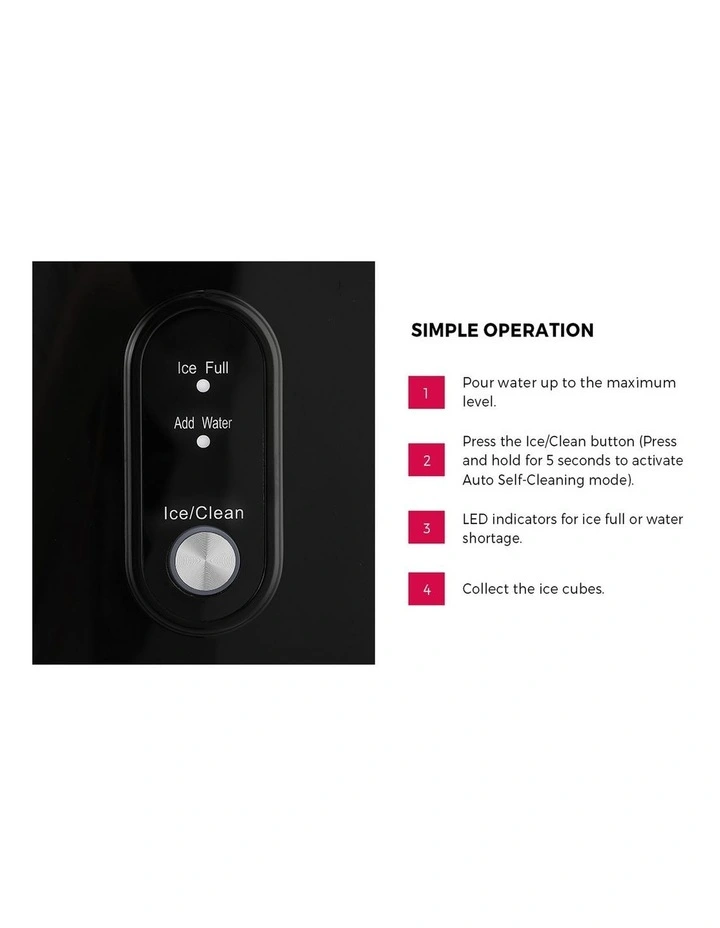 Nugget Ice Maker Portable Machine 15kg in Black image 7