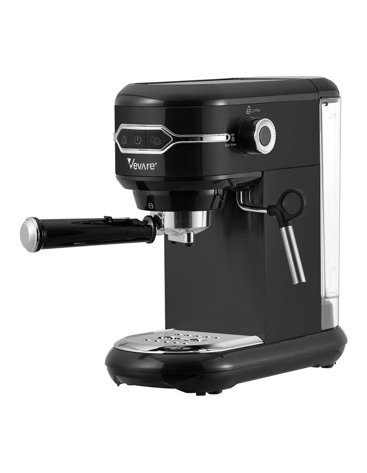 Vevare Espresso Coffee Machine Latter Cappuccino Maker 19 Bar Milk Frother Black image 1
