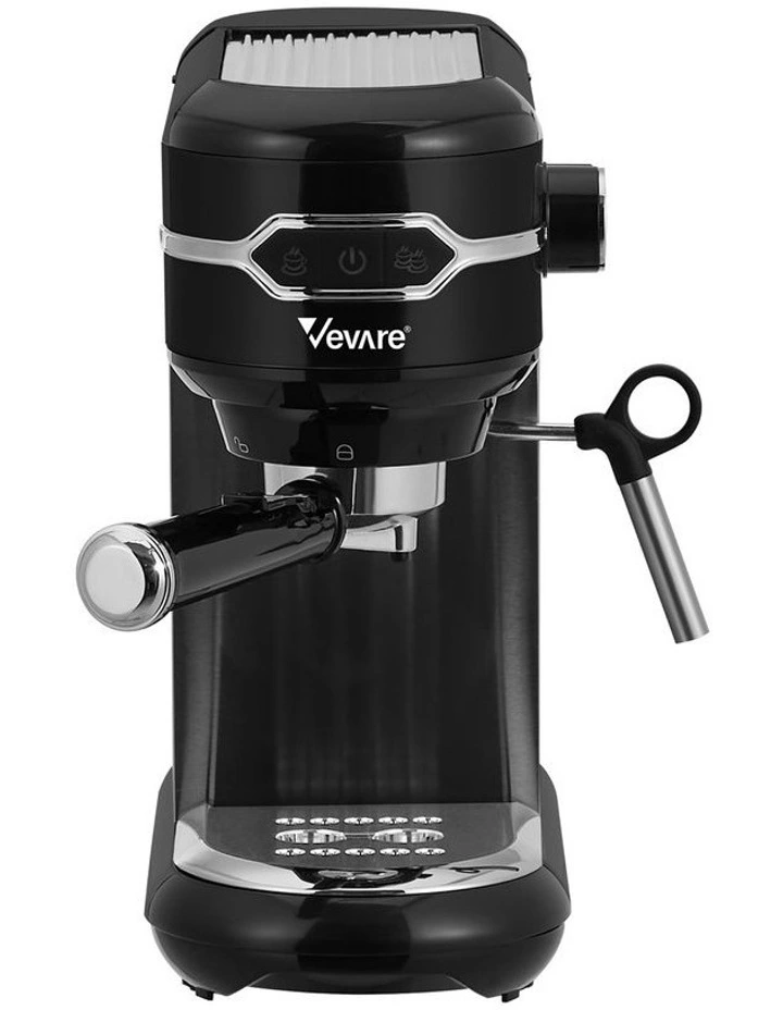 Vevare Espresso Coffee Machine Latter Cappuccino Maker 19 Bar Milk Frother Black image 2